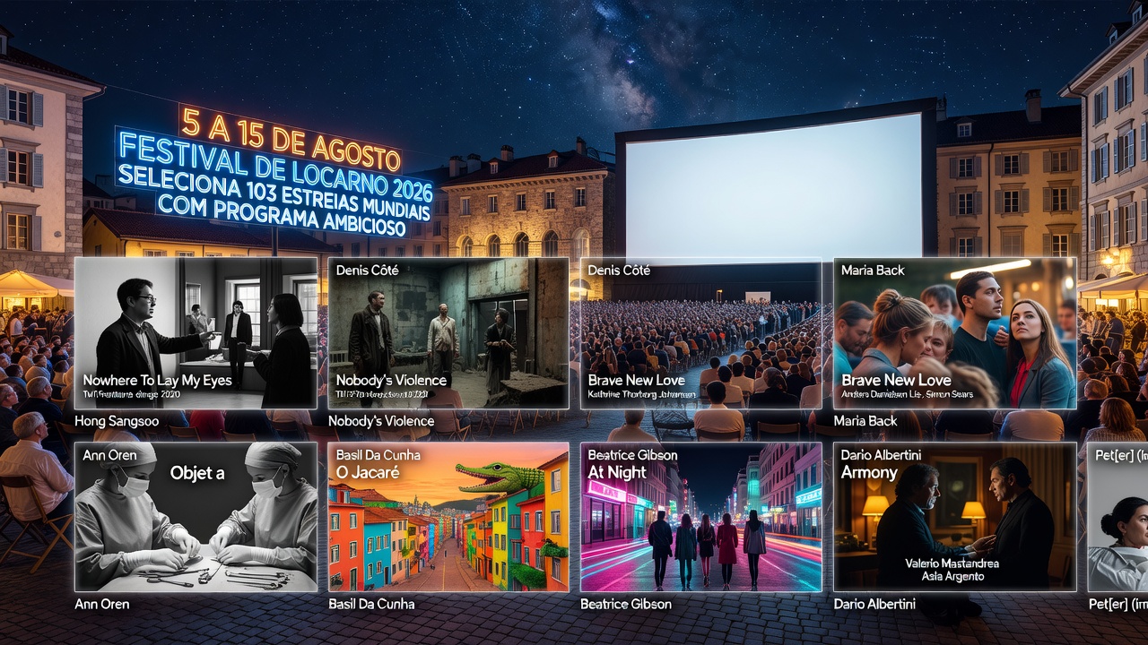Festival de Locarno 2026 seleciona 103 estreias mundiais com programa ambicioso