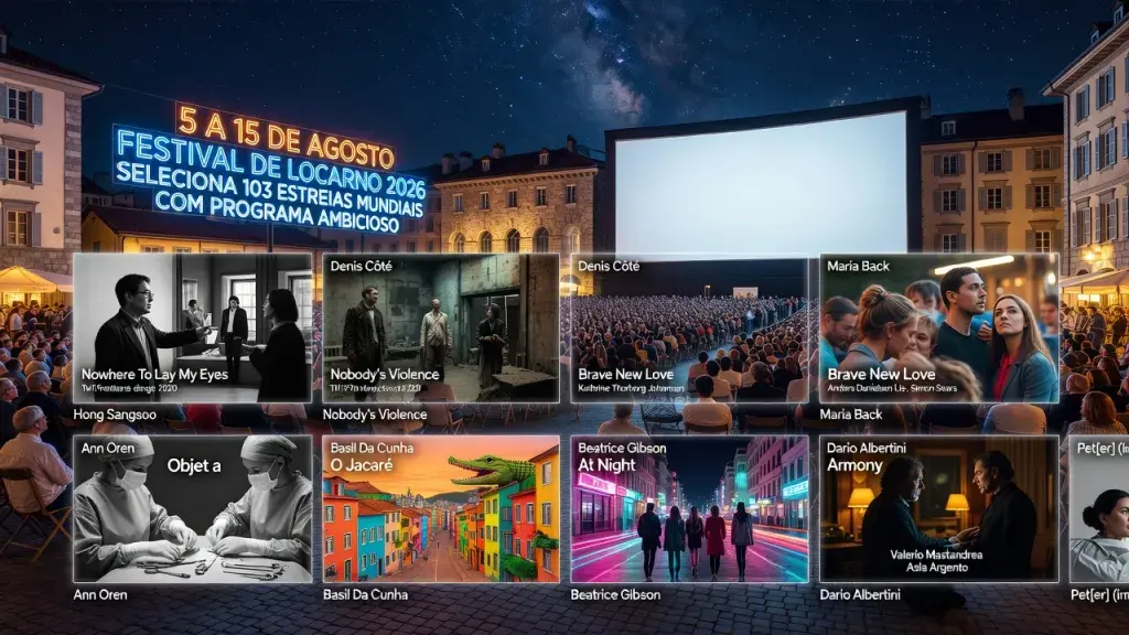 Festival de Locarno 2026 seleciona 103 estreias mundiais com programa ambicioso