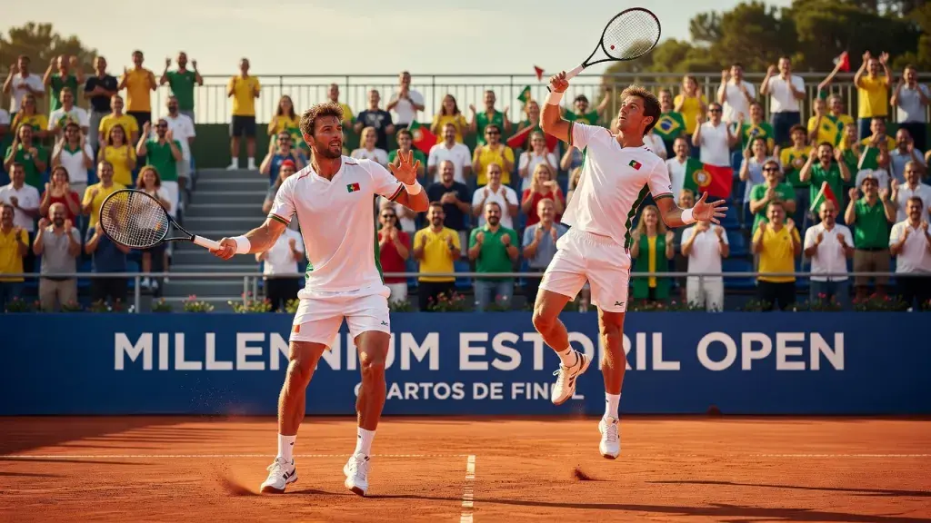 Francisco Cabral e Nuno Borges voltaram a jogar juntos nesta edição do Millennium Estoril Open, onde entraram com uma vitória que dá acesso aos quartos de final.